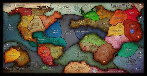 克苏鲁战争9-11 名玩家氯丁橡胶地图[CW-M14] Kickstarter 棋盘游戏补充