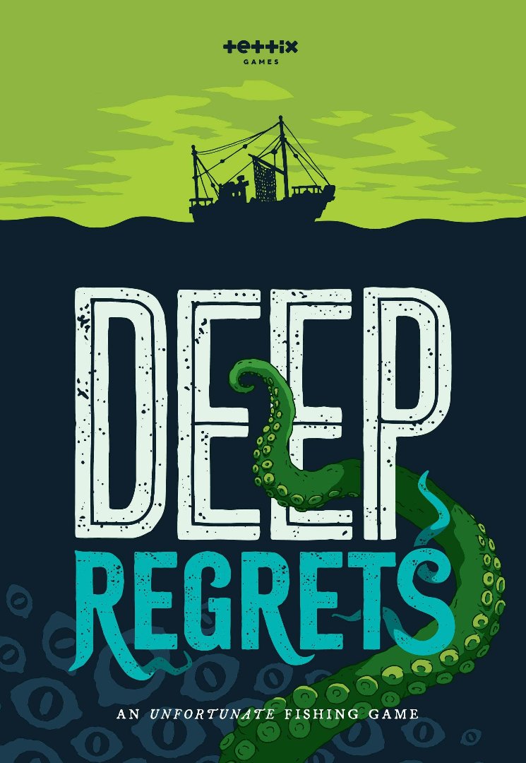 Deep Regrets: Core Game Plus Lamentable Tentacles Mini-Expansion (edição de pré-encomenda do Kickstarter) Game de tabuleiro de tabuleiro de tabuleiro Circus KS001803A