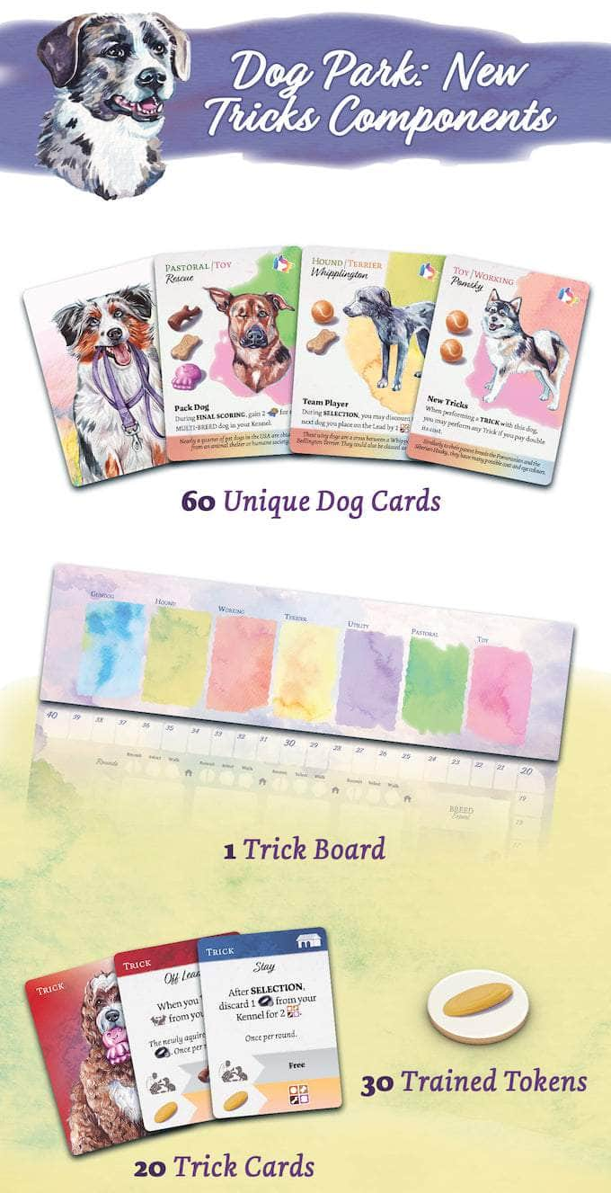 Dog Park: New Tricks Plus Dogs of The World Kickstarter Board Game  Expansion - The Game Steward