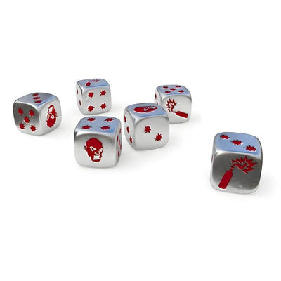 Zombizid: Zweite Ausgabe Silber Metal Dice (Einzelhandel Vorbestellungsausgabe) Brettspielzubehör für Einzelhandel CMON KS001751a