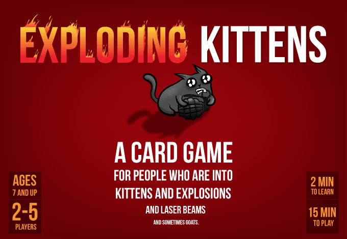 Exploding Kittens: Core Game Plus Stretch Goals (Kickstarter Special) Kickstarter Board Game Ad Magic KS800145A