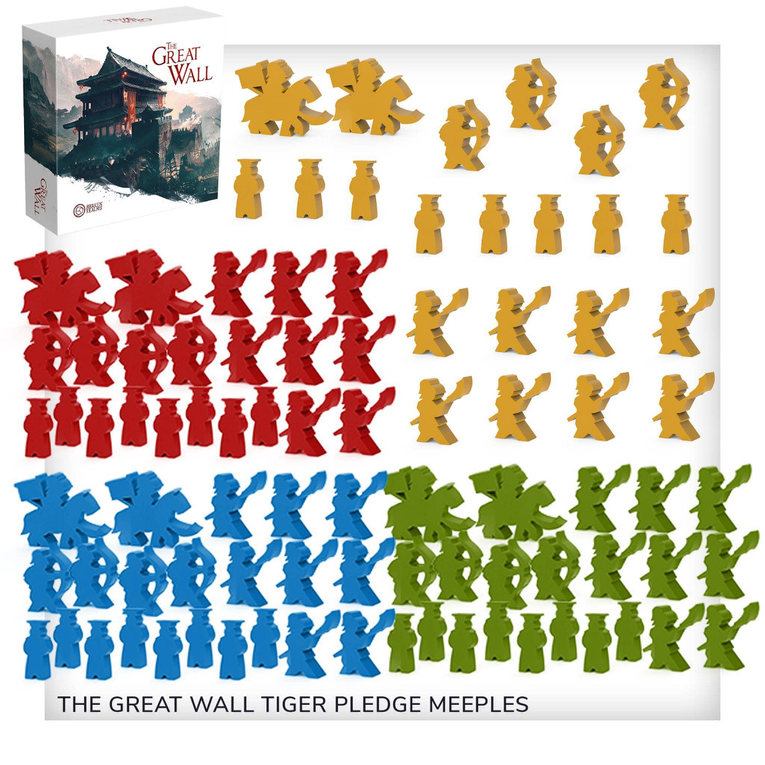 Great Wall: Tiger Gameplay All-In Pledge Plus Deluxe Meeples (Kickstarter  Special)