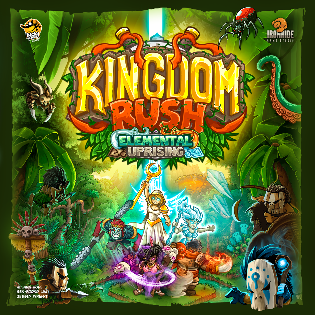 Kingdom Rush: Elemental Rising Elemenace Hoard Gameplay All-In Pledge  Kickstarter Board Game - The Game Steward