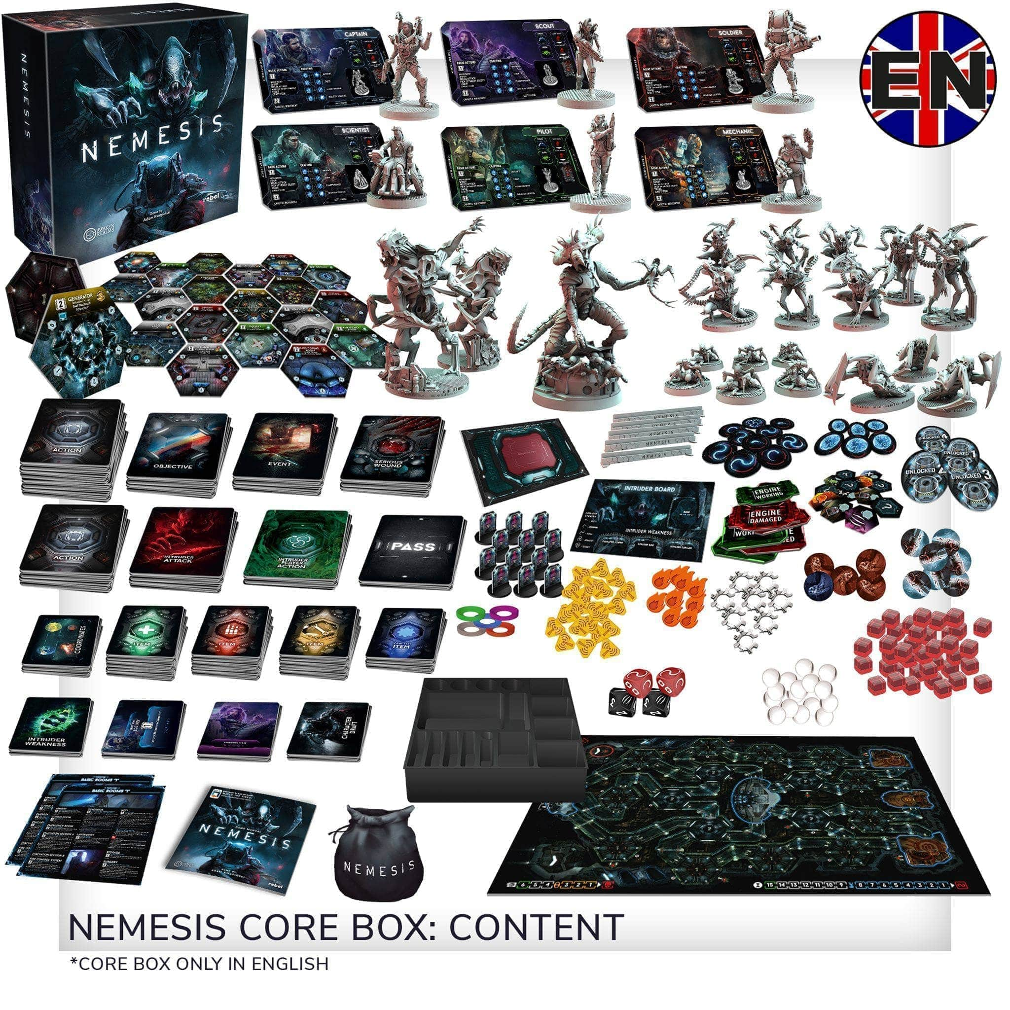 Nemesis: Gameplay All-In Pledge Kickstarter Board Game - The Game Steward