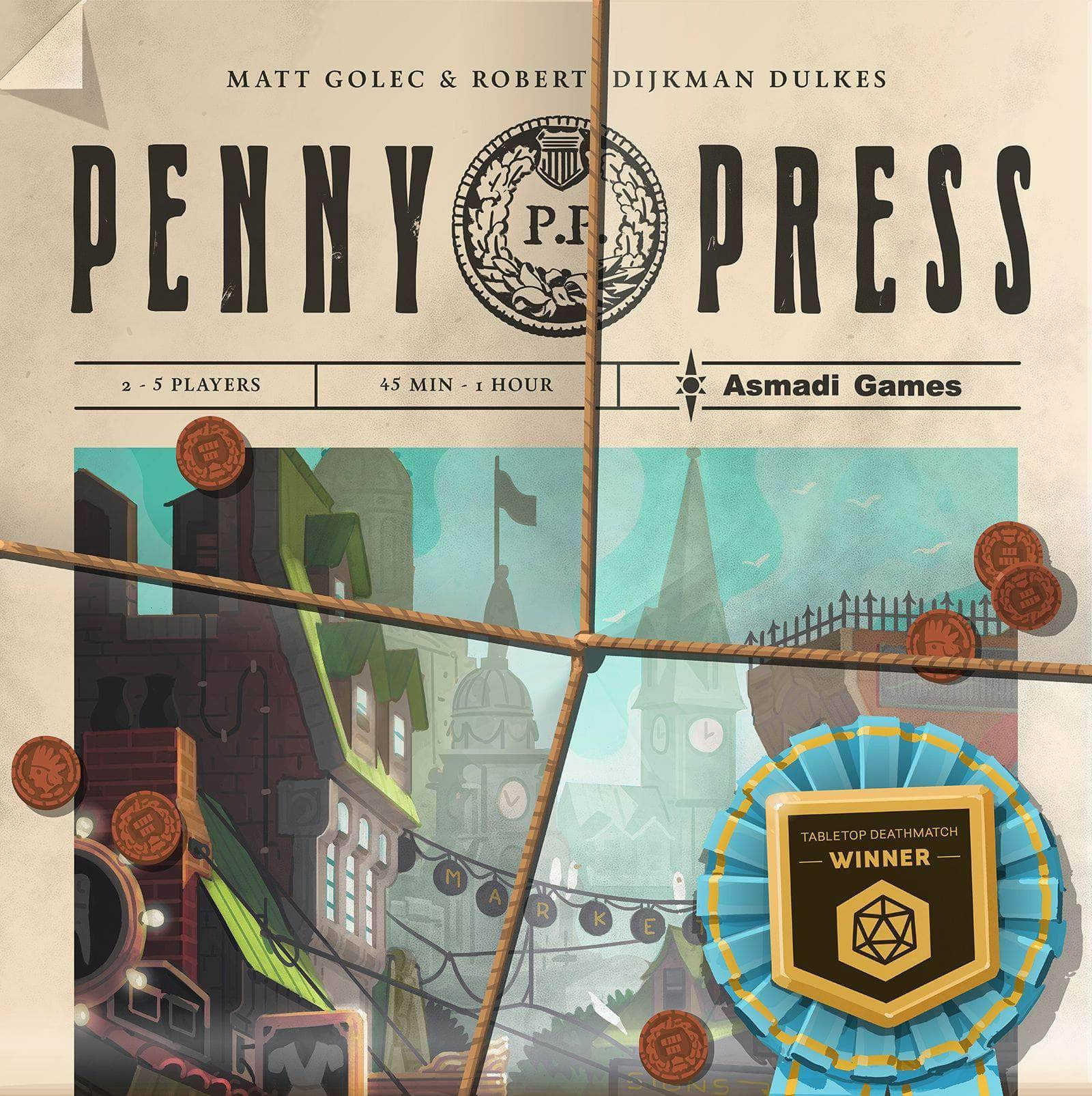 Penny Press (Kickstarter Special) Kickstarter Board Game Asmadi Games KS800082A