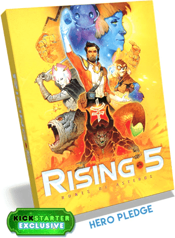 Rising 5- Asteros의 룬 (킥 스타터 스페셜) 킥 스타터 보드 게임 Garykimgames