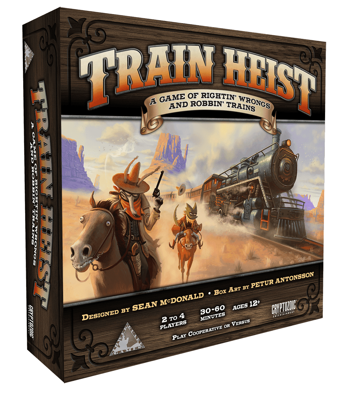 Vonat Heist: A Rightin 'Wrongs és Robbin' Trains Retail Board Game Cryptozoic Entertainment Tower Guard játékok